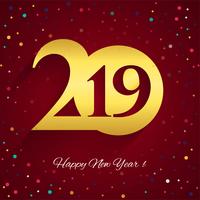 Celebration 2019 colorful happy new year background vector