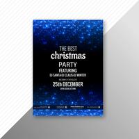 Beautiful merry christmas card brochure party template design vector