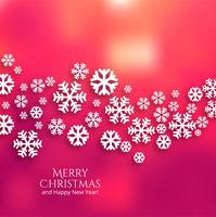 Beautiful merry christmas snowflake card background vector