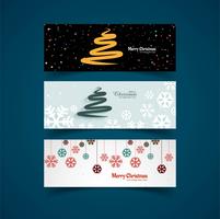 Merry Christmas header set template background illustration vector