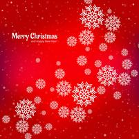 Snowflake decorative merry christmas card background vector