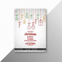 Merry Christmas party flyer template background vector