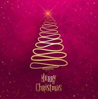 Merry christmas minimal line tree background vector