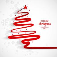 Merry christmas minimal line tree background vector