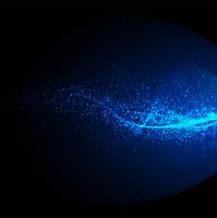 Abstract blue particle wave background vector