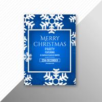 Beautiful merry christmas card template brochure design vector