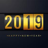 Beautiful Happy New Year 2019 text festival background vector