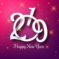 Celebration 2019 colorful happy new year background vector