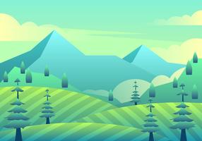 Vector de paisaje de primavera