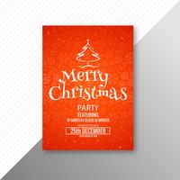 Diseño hermoso del folleto de la plantilla de la tarjeta de feliz Navidad vector
