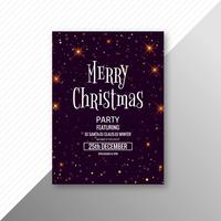 Fondo de plantilla de folleto de tarjeta de celebración de feliz Navidad vector