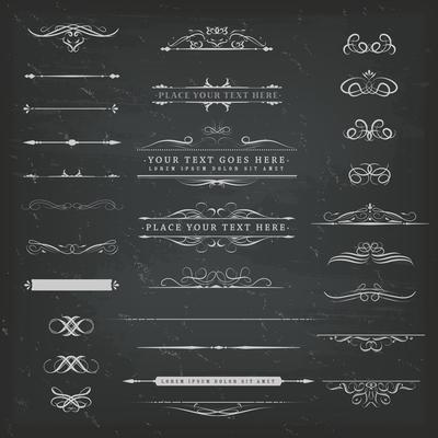 Chalkboard Ornaments And Decorations Set