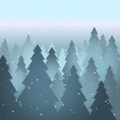Abstract Winter Sepia Landscape Background Illustration