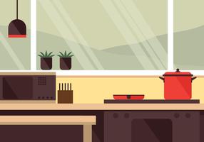 Kitchen Window View vector