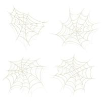 Conjunto de tela de araña vector