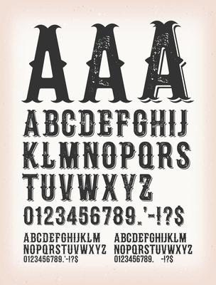 Vintage Font Vector Art, Icons, and Graphics for Free Download