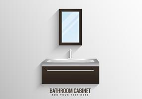 clean bathroom cabinet vector