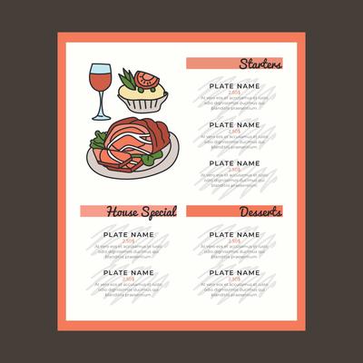 Behoefte aan advocaat Spoedig Christmas Dinner Menu Drawn By Kids 267009 Vector Art at Vecteezy