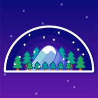 winter forest vector