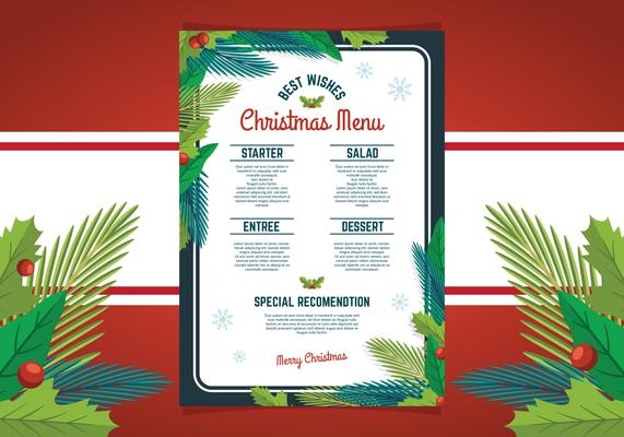 Christmas Dinner Menu Design