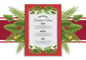 Christmas Menu Template vector