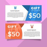 Flat Minimalist Gift Voucher Template vector