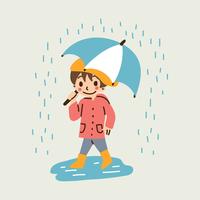 Cute Boy Holding An Umbrella