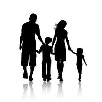 Silhouette of a family vector