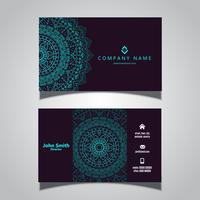 Business card with elegant mandala design  vector