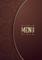 Diseño elegante de la portada del menú. vector