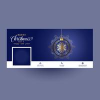 Decorative social media cover with Christmas design  vector