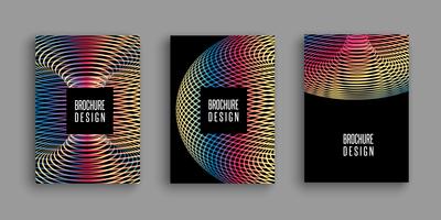 Brochure templates with colourful abstract designs vector