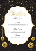 Christmas menu design vector