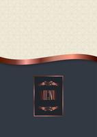 Luxury menu cover design vector