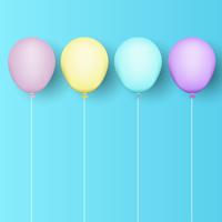 Balloons background vector