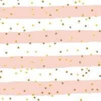Gold confetti on grunge striped background  vector