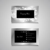 Bokeh lights business card design vector