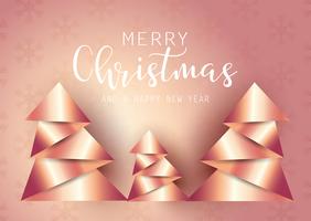 Abstract origami style Christmas tree background vector