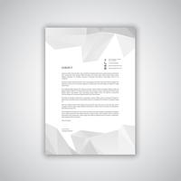 Letterhead with low poly design  vector