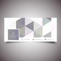 Social media cover with low poly design  vector