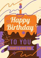 Birthday card vector