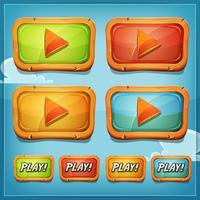 Play Buttons And Icons For Game Ui vector