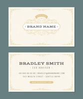 Business Card With Vintage Ornaments vector