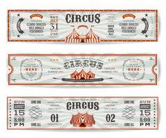 Vintage Circus Website Banners Templates vector
