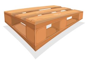 Wooden Palett For Warehouse vector