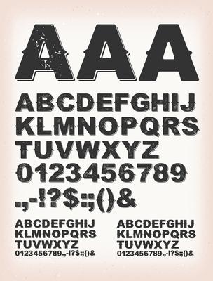Rusty Grunge Shadow ABC Font