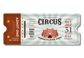 Boleto de circo vintage