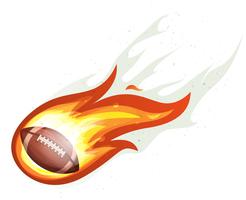 American Football Rocket Ball Burning vector