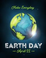 Cartel de celebración del Día de la Tierra