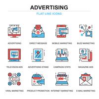 Advertising Icons Set vector